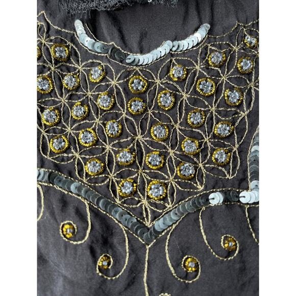 Free People Vintage Embelished Boho Sleeveless Blouse Size XS - Picture 9 of 10